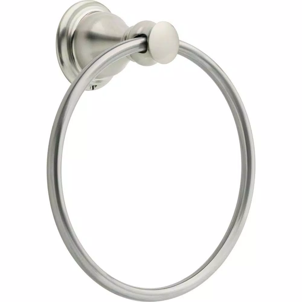 Delta Aubrey Brushed Nickel Towel Ring - Wall Mounted Hand Towel Holder