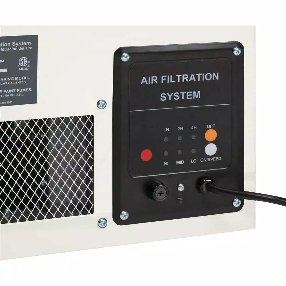Shop Fox Hanging Air Filtration System - 1/8 HP Wood Dust Collector with Remote Control