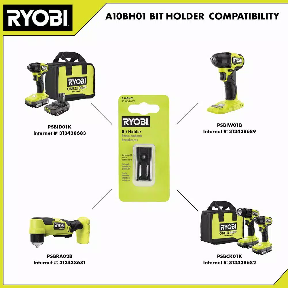 RYOBI A10BH01 Bit Holder Attachment for ONE+ HP Compact Brushless Drills and Drivers