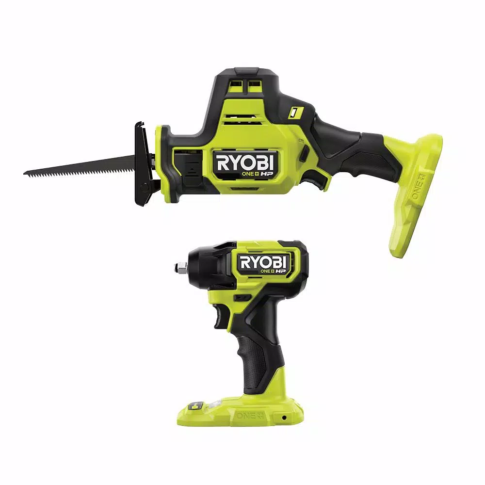 RYOBI ONE+ HP 18V Brushless Compact 2-Tool Combo Kit: 1/4 in. Impact Driver & 3/8 in. Impact Wrench
