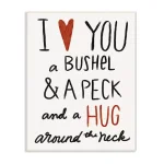 Stupell Industries Bushel and a Peck Wood Wall Art - 10 x 15 in. Farmhouse Decor thumbnail 1
