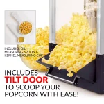 Nostalgia 390-Watt Black Kettle Popcorn Maker with 2.5 oz. Stainless Steel Kettle thumbnail 4