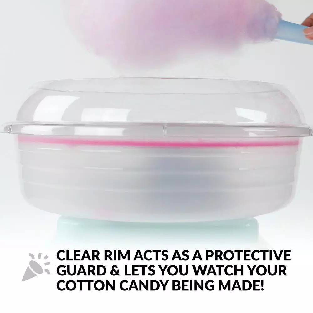 Nostalgia Retro Aqua Electric Cotton Candy Maker with 2 Reusable Cones