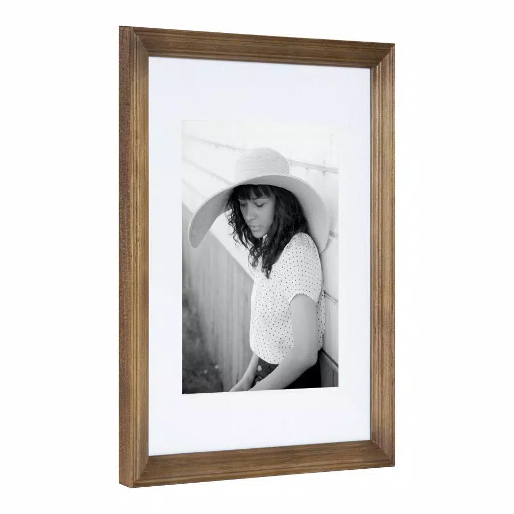 Kate and Laurel Bordeaux Natural Wood Gallery Wall Frame and Shelf Set, 10-Piece Rustic Decor Kit
