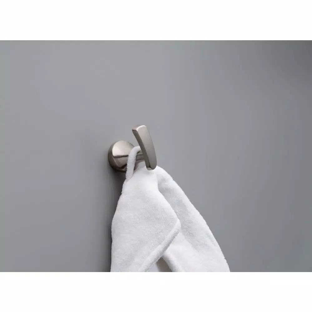Delta Merge Single Towel and Robe Hook in SpotShield Brushed Nickel