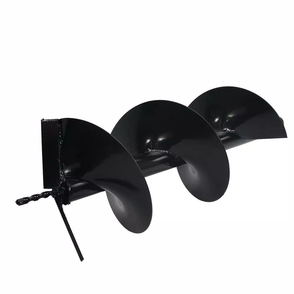 XtremepowerUS 4 in. Replacement Earth Auger Bit with 3/4 in. Round Shaft for Post Hole Machines