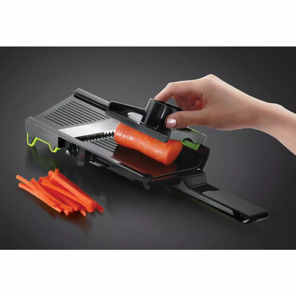 Simposh Handheld Mandoline Slicer with Julienne Blades and Adjustable Thickness Settings