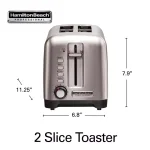 Hamilton Beach Professional 2-Slice Stainless Steel Wide Slot Toaster thumbnail 2