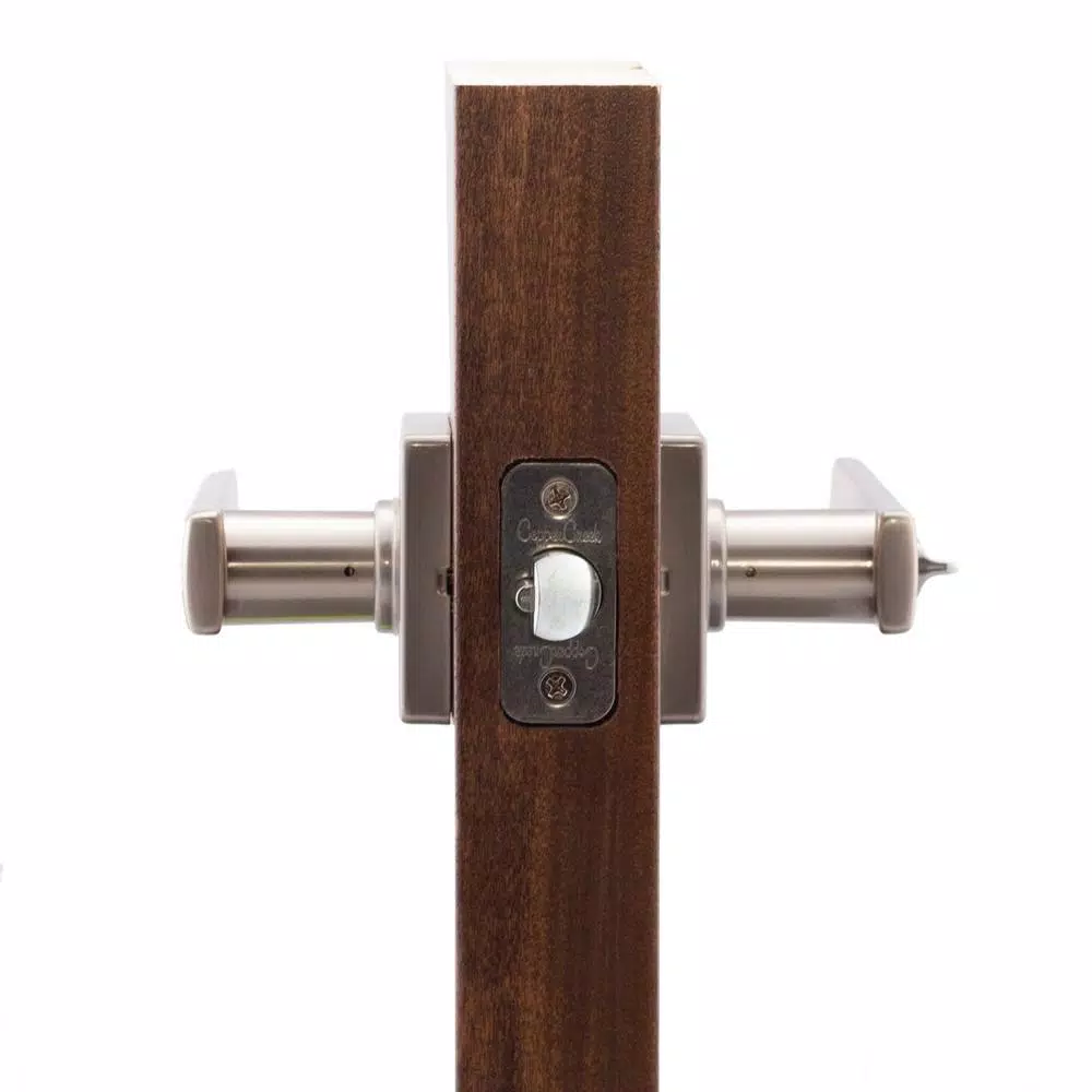 Copper Creek Craftsman Remi Satin Stainless Steel Keyed Entry Door Lever