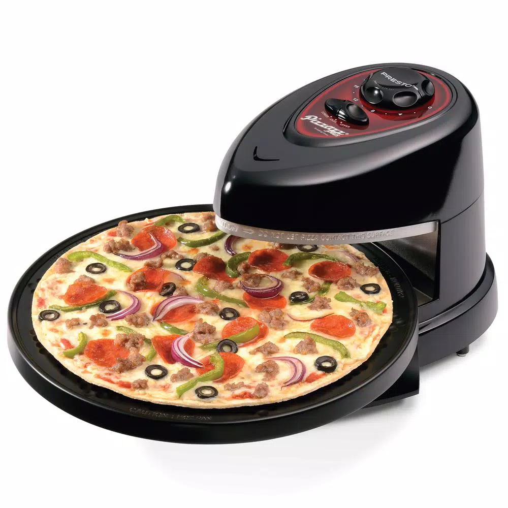 Presto Pizzazz Plus Rotating Pizza Oven, 1235W Countertop Oven with Built-In Timer