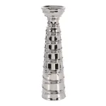 LITTON LANE Contemporary Silver Ceramic Tapered Cylinder Candle Holders, Set of 3 thumbnail 5