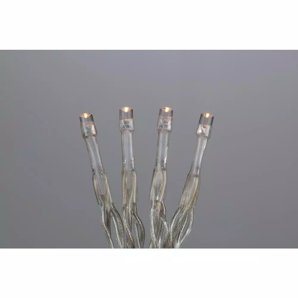Novolink 34 ft. 100-Light LED Warm White Battery Operated Decorative String Lights with Timer