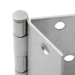 Hardware Essentials 3-1/2 in. Satin Chrome Residential Door Hinge, Square Corner, Full Mortise (9-Pack) thumbnail 3