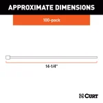 CURT 14.25 in. Nylon Wire Ties, 100-Pack thumbnail 4