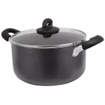 Oster Clairborne 6 Qt. Round Aluminum Nonstick Dutch Oven with Glass Lid, Charcoal Gray thumbnail 1