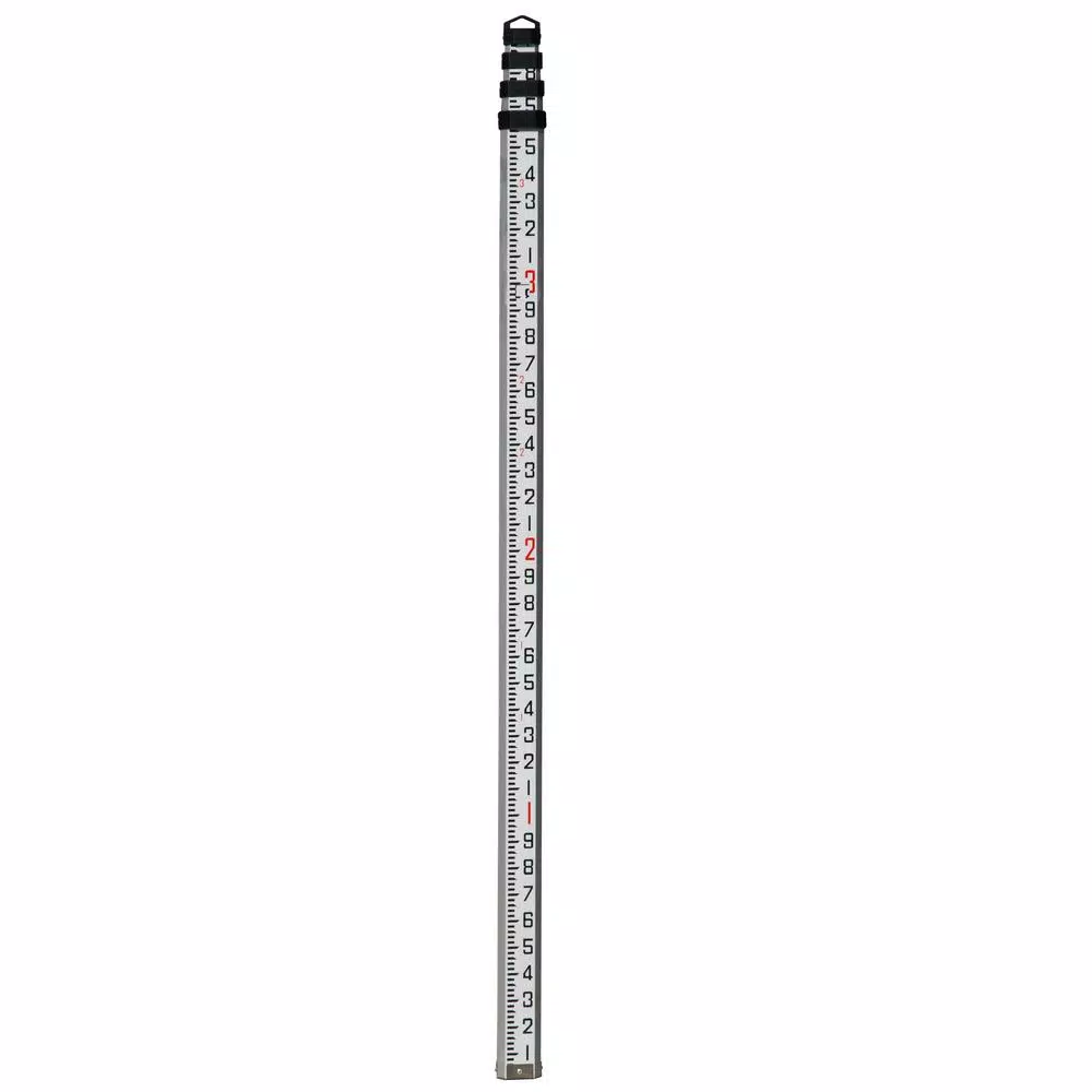 Johnson 13 ft. Telescoping Aluminum Grade Rod with Dual Graduations