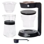 TRIBEST Shine Automatic Pour Over Coffee Machine with 2-Cup Double Wall Glass Carafe, Black with Wood Finish thumbnail 6