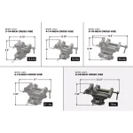 WEN 8-3/8 in. Compound Cross Slide Industrial Strength Benchtop Vise thumbnail 6