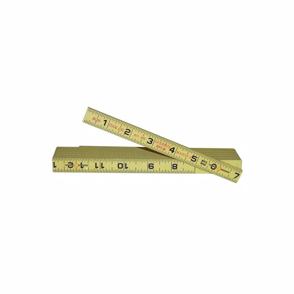 Bon Tool 6 ft. Oversized Fiberglass Brick Spacing Rule with 11 Scales