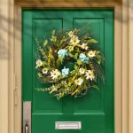 National Tree Company 22 in. White Sunflower Wreath with Greenery - Rustic Cottage Style Floral Wreath thumbnail 4