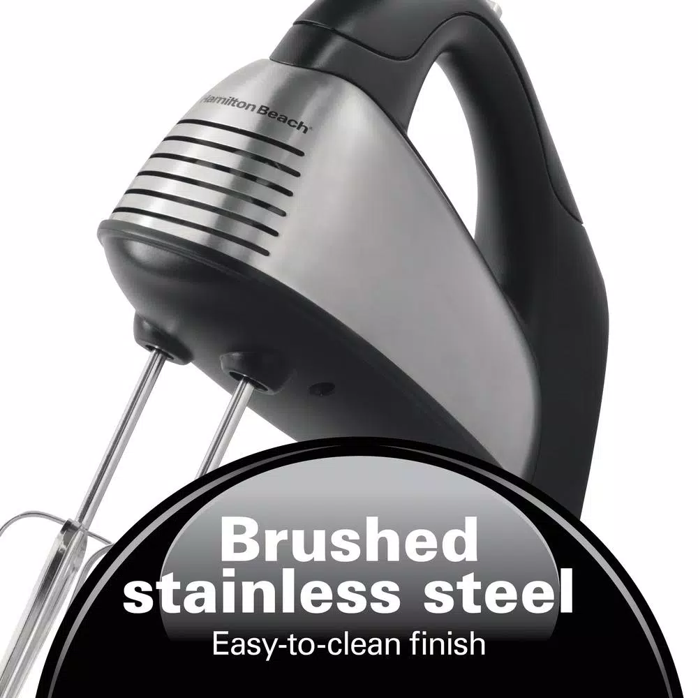 Hamilton Beach 6-Speed Hand Mixer with Brushed Stainless Steel Housing