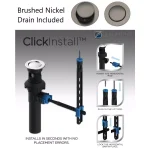Glacier Bay Varina 4 in. Centerset 2-Handle High-Arc Bathroom Faucet, Brushed Nickel thumbnail 6
