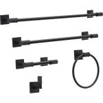 Delta Averland Matte Black Hand Towel Ring - Contemporary Zinc Wall Mount thumbnail 5