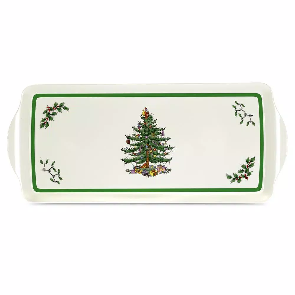 Spode Christmas Tree 15.1 in. Melamine Sandwich Serving Tray