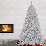 National Tree Company 7 ft. North Valley White Spruce Artificial Christmas Tree with 550 Clear Lights and Glitter thumbnail 2