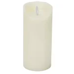 Unbranded Ivory Flameless Moving Pillar Flame 7 in. Real Wax LED Candle thumbnail 2
