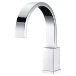 ANZZI Nite Series Single-Handle Deck-Mount Roman Tub Faucet with Handheld Sprayer, Polished Chrome thumbnail 2