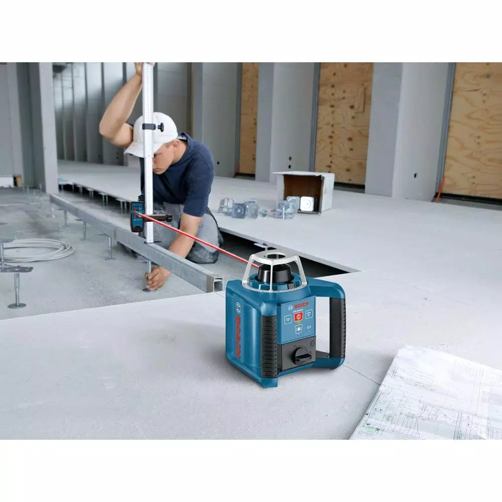 Bosch 1000 ft. Self-Leveling Rotary Laser Level Kit with Layout Beam & Remote Control