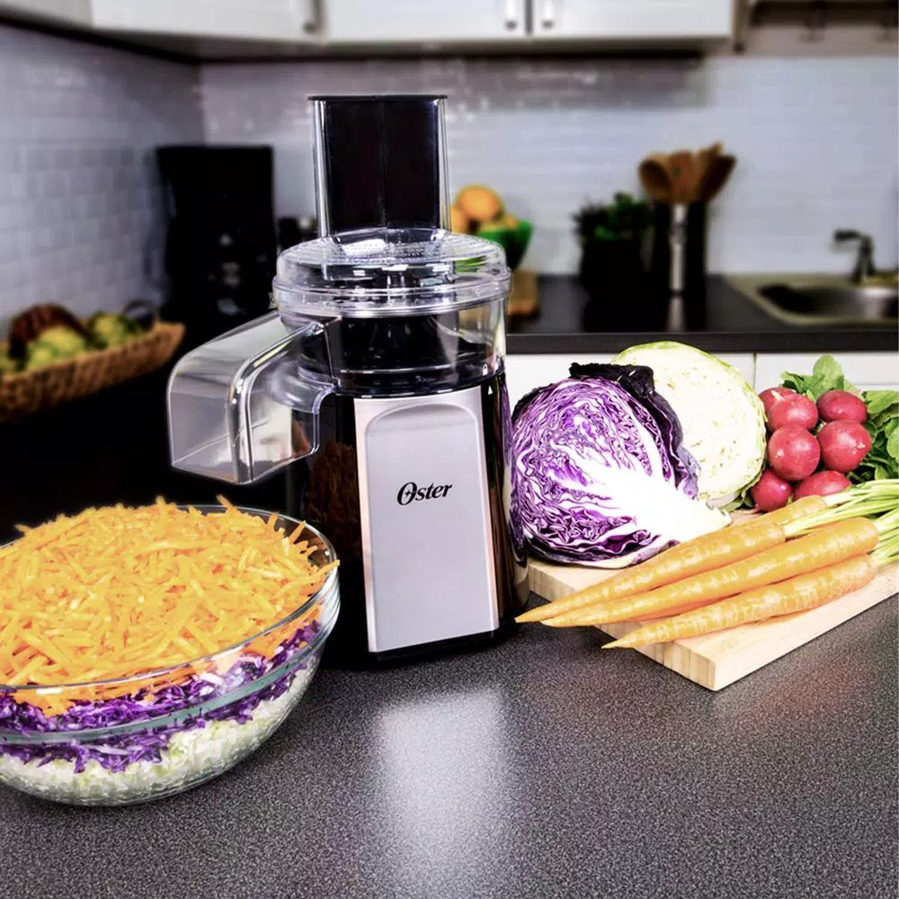 Oster Oskar 2-in-1 Salad Prep and Food Processor, 425W, Black