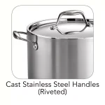 Tramontina Gourmet 8 Qt. Tri-Ply Clad Stainless Steel Stock Pot with Lid thumbnail 3