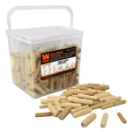 WEN 400-Piece Fluted Woodworking Dowel Pin Variety Bucket - 1/4 in., 5/16 in., and 3/8 in. Birch Dowels thumbnail 1