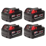 Milwaukee M18 18V REDLITHIUM XC High Capacity 3.0 Ah Lithium-Ion Battery Pack (4-Pack) thumbnail 1