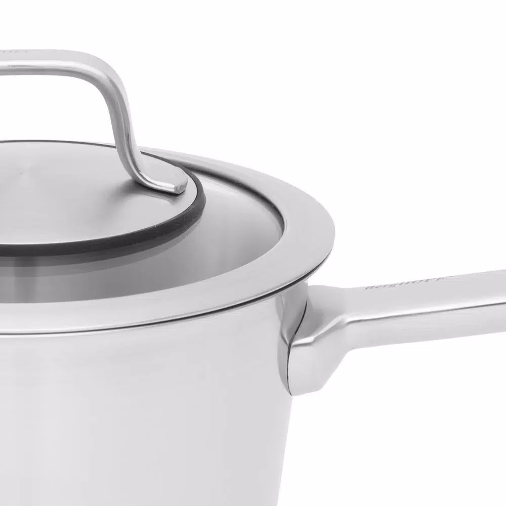 BergHOFF Essentials Manhattan 1.8 qt. Stainless Steel Saucepan with Glass Lid