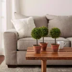 Pure Garden 11.5 in. Faux Boxwood Topiary Arrangements with Decorative Pots, Set of 3 thumbnail 5