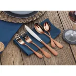 Artaste Rain 20-Piece 18/10 Stainless Steel Flatware Set, Antique Copper Finish, Service for 4 thumbnail 2