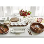 Nambe Nara 13 in. Acacia Wood Chip and Dip Server with Alloy Dip Bowl thumbnail 2