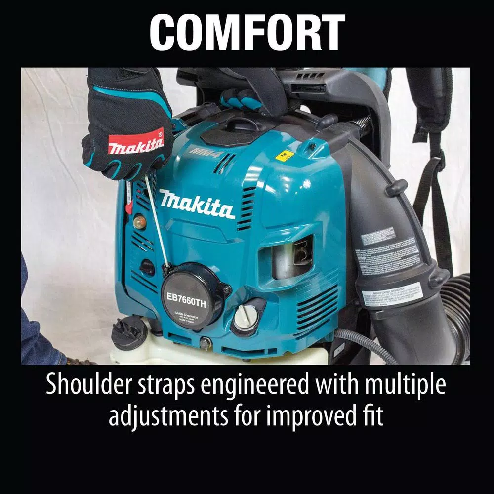 Makita EB7660TH 75.6 cc MM4 4-Stroke Gas Backpack Blower, 206 MPH, 706 CFM