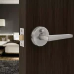 Toledo Fine Locks Tarragona Satin Nickel Privacy Bed/Bath Door Lever Set by Toledo Fine Locks thumbnail 2