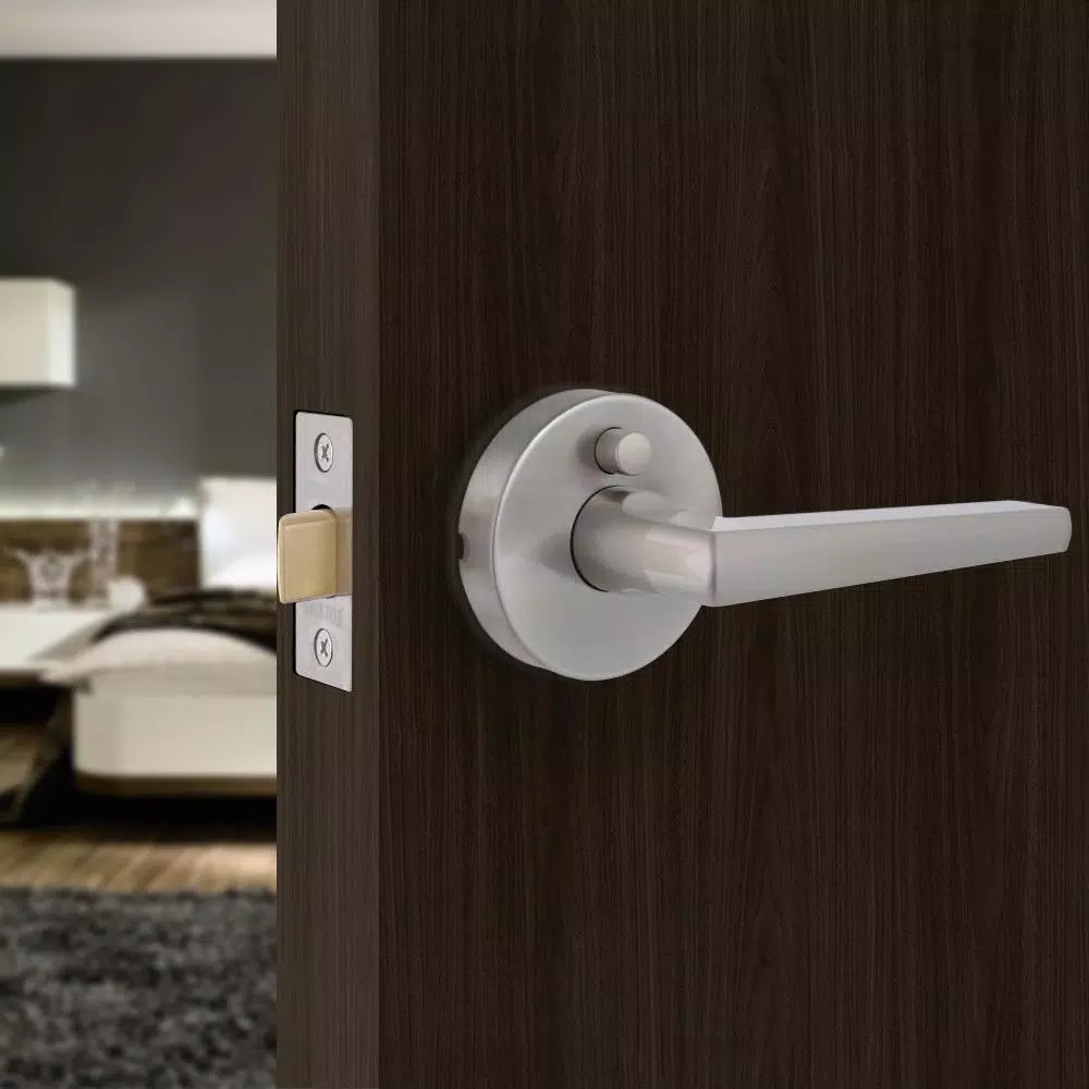 Toledo Fine Locks Tarragona Satin Nickel Privacy Bed/Bath Door Lever Set by Toledo Fine Locks