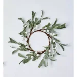 WORTH IMPORTS 4.25" Mistletoe Candle Rings with White Berries, Set of 4 thumbnail 1