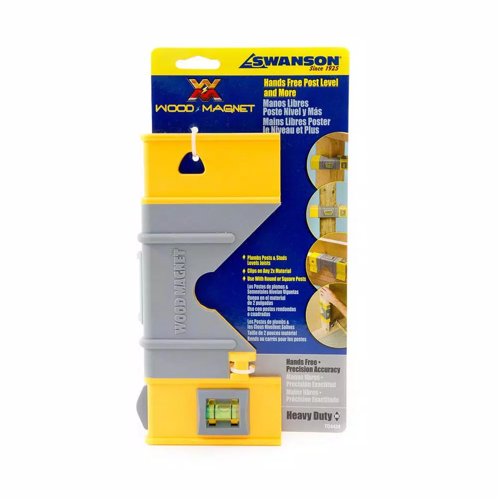 Swanson Wood Magnet 10.25 in. Post and Stud Level with 3 Vials