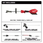 Milwaukee M18 FUEL QUIK-LOK Cordless Brushless String Trimmer, Pole Saw, Hedge Trimmer & Edger Combo Kit thumbnail 2