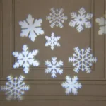 LUMABASE LED White Snowflake Projector Light - Rotating Indoor/Outdoor Holiday Decor thumbnail 4
