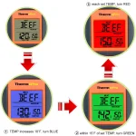ThermoPro TP-06 Digital Meat Thermometer with Color-Changing LCD, Probe, and Timer - Orange thumbnail 4