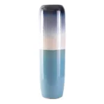 Uniquewise 31.5 in. Tricolor Hand Painted Ceramic Handmade Floor Vase - Black, Beige & Blue thumbnail 3