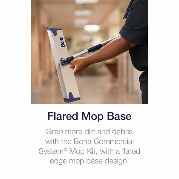 Bona Commercial System Multi-Surface Floor Care Kit with 24 in. Aluminum Flat Mop